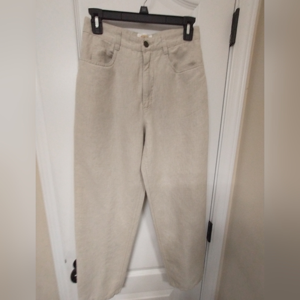 Talbots Beige Linen Blend Pants